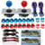 Tongmisi Arcade DIY LED Kit Zero Delay USB Encoder to PC Arcade Games 8 Way Joystick + 5V LED Illuminated Arcade Push Buttons (Red Blue)