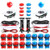 Qenker 2-Player LED Arcade DIY Kit for USB MAME PC Game DIY & Raspberry Pi Retro Controller DIY Including 2X Arcade Joystick, 20x LED Arcade Buttons, 2X Zero Delay USB Encoder (Blue & Red)