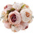 Flojery Silk Peony Bouquet Vintage Artificial Peonies Flower for Home Wedding Party Decor (1pcs, Light Pink)