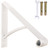 Atemou Handrails for Outdoor Steps,White Handrail Railings 1 to 2 Step Handrail Metal Wrought Iron Handrail, Handrail Railings for Steps Porch Handrail Railings