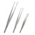 Bonsicoky 3Pcs Stainless Steel Tweezer Set (8" 10" 12"), Long Tweezers with Precision Serrated Straight Tips, Non-slip Multitool Tweezer for Cooking, Repairing, Medical, Garden