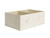 StorageWorks Storage Baskets for Shelves, Fabric Closet Storage Bins with Handles, Rectangle Basket Organizer, White with Grey, Dotted Line, 2-Pack