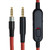 MJKOR Replacement Audio AUX Cable Compatible with HyperX Cloud Mix and Cloud Alpha Gaming Headset, Inline Mute and Volume Control(No Inline Mic, Red)