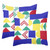 JAVENPROEQT Decorative Square Throw Pillow Covers Set of 2 Geometric Pattern Pillow Case for Home Office Car, 18 x 18 inches