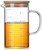 OYRIS Graduated Beaker Coffee Mug with Handle and Durable Bamboo Lid Borosilicate Glass Multi-Function Food Grade Milk Measuring Cup 500ml