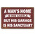 PXIYOU A Man's Home is His Castle But His Garage is His Sanctuary Vintage Metal Sign Wall Decor for Garage Man Cave Cafe Pub Bar 8 X 12 Inch