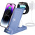 Charging Station for Multiple Devices Apple, 3 in 1 Fast Wireless Charger Dock Stand for iPhone 14 Pro Max/13/12/11/X/8 Plus, Apple Watch Series Ultra/8/7/6/SE/5/4/3/2 and Airpods with Adapter