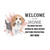Welcome to My Home Mural Decals Creative Cute Dog Outdoors Wall Decal Vinyl Mural Decals Quotes for Bedroom Restaurant Backdrops Home Decor 22in