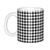 allgobee 11 Oz Gingham-Black-White-Tartan Coffee Mugs,White Ceramic Mugs,Tea Cup Novelty Holiday Christmas Gift
