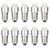 GutReise E5(E5.5) LED Bulbs,10PCS E5 Screw Bulb Lamps DC 6V Cold White 0.2Watts 6-7Lm (6V, Cold White)