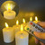 Battery Operated LED Flameless Tea Lights Candles With Remote Control,Electric ?Flickering Fake Votive Tea Light For Outdoor,Christmas,Romantic Valentine's Day Table Timer Flame Tealight Decorations