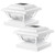 ELECLINK Solar Post Cap Lights 2 Pack, Warm White Solar Outdoor Post Lights, Waterproof Fence Post Cap Lights Solar Powered Fit 3.5x3.5 4x4 4.5x4.5 5x5 Post for Garden Fence Deck Patio Yard Decoration