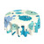 Round Tablecloth Puffer-Blue-Fish 60 Inch Polyester Table Cloth Table Cover for Dining Table,Parties,Camping