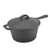 NuCast 3 Quart Cast Iron Sauce Pan Cooker. Pre-Seasoned Skillet, Fryer, Dutch Oven, with Dome Lid