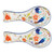 Sizikato Set of 2 Ceramic Spoon Rests, 9-Inch Utensil Ladle Rest for Kitchen, Flower and Bird Pattern, Blue