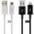 Short MicroUSB Cable Compatible with Your BLU Studio M LTE with High Speed Charging 2 Pack. (1Black,1White, 20cm 8in)