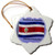 3dRose Republic of Costa Rica Flag Waving on a Lavender Blue Background - Ornaments (orn-58782-1)