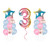 Balloons,3rd Birthday Party Supplies Gradient Number 3 Balloon 3rd Birthday Decoration Pink Blue Latex Rose Gold Confetti Balloon Foil Star Balloon 21Pcs(Rainbow)