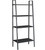 Bathroom Ladder Shelf Bookcase Ladder Bookshelf Display Industrial Shelf Shelving Units and Storage Rack Tall Standing Shelves (Black, 4 Tier)