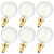 Leools E12 Frosted LED Bulbs, 40W Candelabra Dimmable Chandelier Light Bulbs Daylight 4000k G16.5 4W E12 g50 Vintage Globe LED Filament Edison Candle Bulb with Decorative 6Pack
