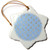 3dRose Chic Light Blue and Image of Gold Sailing Anchor Pattern - Ornaments (orn-317636-1)