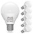 ORALUCE E17 LED Bulb 5 Watts Cool White 6500K, 40W Equivalent A15/G45 Globe Ceiling Fan Light Bulbs, 500 Lumens Non-Dimmable, 6 Pack