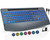 Wireless Keyboard with 7 Colored Backlits, Wrist Rest, Phone Holder, Rechargeable Ergonomic Computer Keyboard with Silent Keys, Full Size Lighted Keyboard for Windows, MacBook, PC, Laptop (Gray)