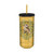 Silver Buffalo Harry Potter Hufflepuff Floral Crest Plastic Tall Cold Cup with Lid and Straw, 20 Ounces