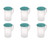Sterilite 1 Gal. Round Pitcher Plastic, Blue Atoll, 6 Pack