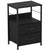 YBING Nightstand Bedroom Bedside Table with Fabric Drawers End Table with Storage Open Shelf Side Table for Living Room Home Dorm Small Space Black