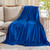 JIAHANNHA Royal Blue Throw Blanket Fleece Blanket 50"x60",Super Soft Cozy Plush Throw Blanket for Couch Sofa Bed,Warm and Lightweight Velvet Bed Blankets for Adults