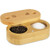Natural Bamboo Salt and Pepper Bowl, Salt Cellar and Storage Box with Two Compartments, Magnetic Swivel Lid, For Kitchen and Office Storage