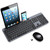 Wireless Keyboard and Mouse Combo with Phone and Tablet Holder, LeadsaiL Wireless USB Mouse and Full-Sized Computer Keyboard Set for Windows Laptop, Desktop, PC-Grey