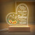KITCHENVOY Acrylic Night Light Gifts for Sister - Sisters Will Always be Connected by Hearts - Thoughtful Sister Gifts from Sister, Brother - Birthday Gifts for Sister from Brother, Sister