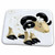 3dRose Cute Illustrations - Cute Black and White Ram Illustration - Dish Drying Mats (ddm-360299-1)