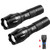 Jurliful LED Handheld Flashlight, Zoomable Tactical Flashlights, Portable Flash Lights with 5 Modes, XML T6 Flashlights High Lumens for Camping,Outdoor,Emergency,Gift.?2PACK?
