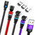 Magnilink 360 MAXX Magnetic Charging Cable (4-Pack) - 18W Fast Charge USB 3 in 1, Type C & Micro Magnet Connector, Data Transfer Ready - Works with All Devices