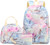 LOIDOU Backpack for Teen Girls Bookbags School Backpack with Lunch Box and Pencil Case 3 in 1 School Bags Set