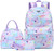 LOIDOU Backpack for Teen Girls Bookbags School Backpack with Lunch Box and Pencil Case 3 in 1 School Bags Set