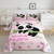 Feelyou Girls Panda Comforter Set Cartoon Panda Bedding Set for Kids Boys Girls Cute Rainbow Panda Comforter Kawaii Animal Inner Fill Duvet Set 1 Comforter Set with 1 Pillowcase Twin Size