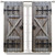SHElifestyle Vinage Ancient Door Curtains, Rustic Wooden Forged Door Historical Cabin Windows Door Curtain for Kitchen Bedroom Living Room Home Decroation 52x84in
