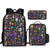 BENGUA 3Pcs Backpack Sets Casual Daypack Bookbag Elementary Knapsack with Lunch Box Pencil Case for Boys Teens Adults