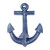 DII Decorative Cast Iron Wall Hook Collection, Blue Anchor