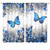 NC Butterfly Curtains Blue Butterfly Floral Home Curtains Romantic Floral Window Decoration Decorative Bedroom Living Room 72x63in 2 Panels NC Butterfly Curtains Blue Butterfly Floral Home Curtains Romantic Floral Window Decoration Decorative Bedroom Living Room 72x63in 2 Panels