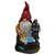 Happyyami Outdoor Ornaments Solar Gnomes Light Resin Garden Gnome Statues Courtyard Garden Solar Light Outdoor Gnomes Garden Decorations Figurine Lights for Outside Outdoor Decorative Lights