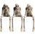 Thyle Set of 3 Halloween Statues See Speak Hear No Evil Skeleton Figurines Realistic Skull Decorations for Home Haunted House Halloween Party Decor Favors Shelf Accessories