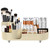 Rotating Makeup Organizer - Large Vanity Organizer with Makeup Brush Holder for Vanity, Countertop, Bathroom, Cosmetic Display Cases