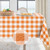 Softalker Halloween Checkered Rectangle Tablecloth - Waterproof Buffalo Plaid Table Cloth Stain Resistant Washable Polyester Table Cover for Holiday/Dining/Party - Orange and White, 60 x 84 Inch
