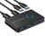 USB 3.0 Switch Selector for 2 Computers Sharing 4 USB Devices Peripheral Switcher Box KVM Hub for Mouse, Keyboard, Scanner, Printer; for Mac/Windows/Linux; 2 Pack USB Cables Included