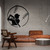 BOEERLCNL Baseball Player Silhouette Wall Art Wall Sticker Baseball Sports Sticker Home Living Room Decoration Wall Painting, Black, 42x42cm